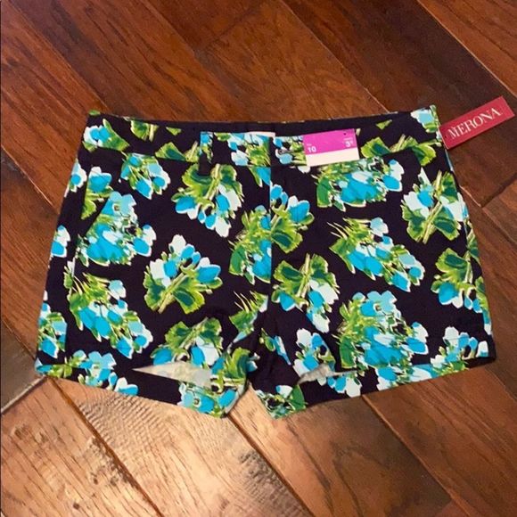 Merona Pants - 🍄3for25🍄NWT Merona floral shorts size 10
